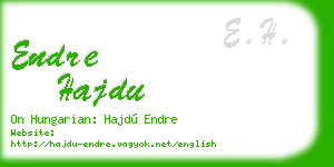 endre hajdu business card